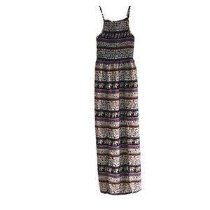 NWT Boho Maxi Dress Slit Small Elastic Chest